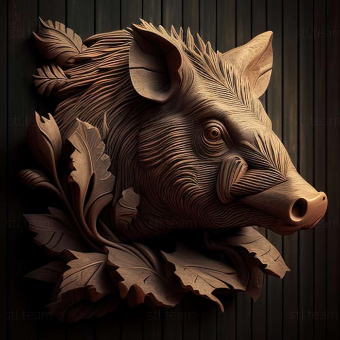 3D model wild boar (STL)